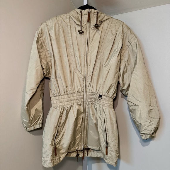 Vintage Obermeyer Fanciful women’s ski jacket beige size 6 full zip hood pockets - Picture 8 of 8